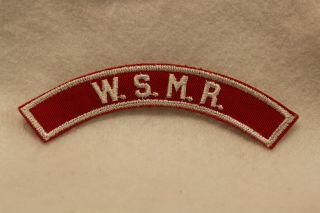 (csp2) " W.  S.  M.  R.  " (white Sands Missile Range) Red And White Community Strip