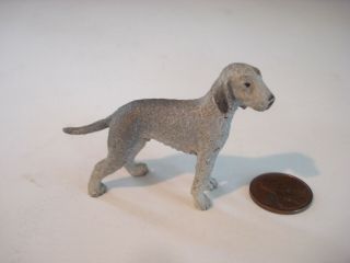 Adorable Miniature - Cold Painted Bronze Bedlington Terrier Ex