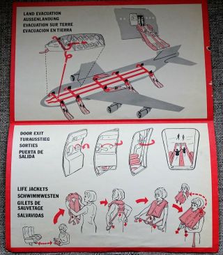 World Airways Boeing 747 Airline Safety Card