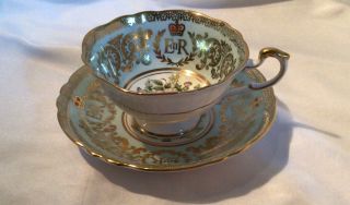 Paragon Queen Elizabeth Ii Coronation Tea Cup & Saucer 1953 Double Warrant