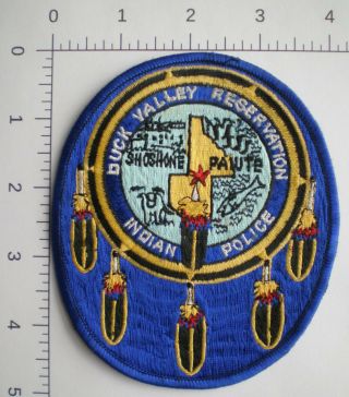 Nv Nevada Id Idaho Duck Valley Indian Tribe Shoshone Paiute Tribal Police Patch