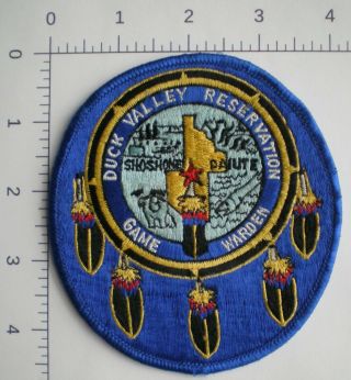 Nv Nevada Id Idaho Duck Valley Indian Tribe Game Fish Warden Tribal Police Patch