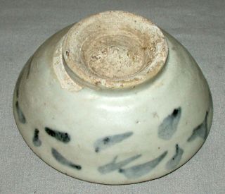 Antique 16c Chinese Ming Dynasty Blue & White Porcelain Bowl