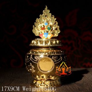 Tibet Tibetan Mikky Lotus Eight Treasures Om Mani Vase Aquarius Temple Supplies