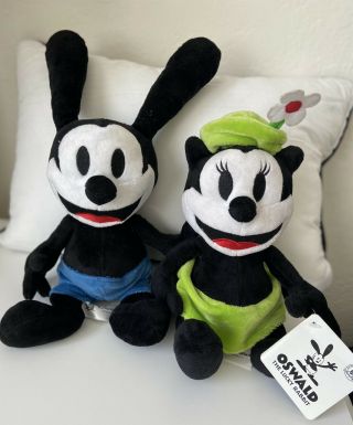 Oswald & Ortensia 9 " With Tag Walt Disney - Set Of Two Plushes
