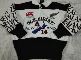 Vintage 90s Canterbury Of Zealand Rugby All Blacks Sweat Shirt Steinlager
