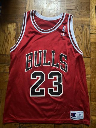 Vintage 90’s Michael Jordan Bulls Champion Jersey Size 44