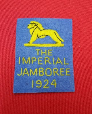 Imperial Jamboree 1924 Hand Made Boy Scout Felt Badge