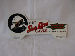 Old Sea Lion Caves Florence Oregon Coast Souvenir License Plate Topper