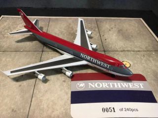Aeroclassics Northwest Airlines 747 - 251b 1990 Bowling Shoe Color N627us 240 Made