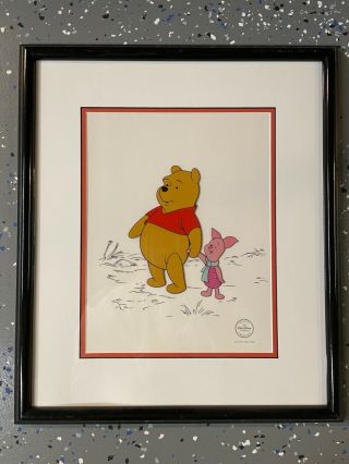 Disney Winnie The Pooh Piglet Cel Sericel Best Friends