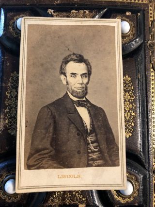 Civil War Era Abraham Lincoln Cdv Photograph J W Dodge 1865 Sepia