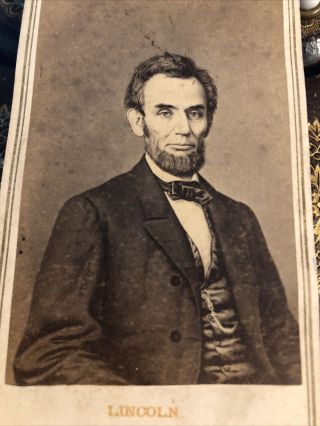 Civil War Era Abraham Lincoln CDV Photograph J W DODGE 1865 Sepia 2
