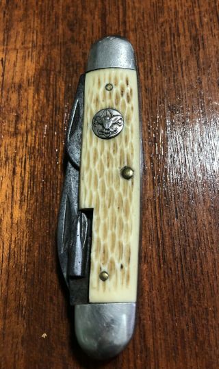 Boy Scout Pocket Knife Ulster Made In Usa Vintage Vgc Bsa 5 Blade