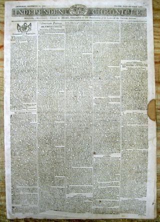 1811 Newspaper W Long Front Page Report Battle Of Tippecanoe Lafayette Indiana