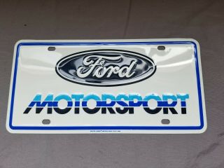 Nos Ford Motorsport License Plate Vintage Scioto Signs 1989