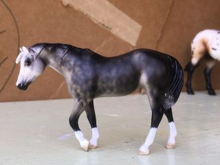 Breyer Horse Stablemate Custom Indian Pony Mare Dark Dapple Gray Cm Lsq Sm Cute