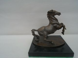 Fine Looking Remington Style Bronze Renaissance Horse By The Franklin 1987