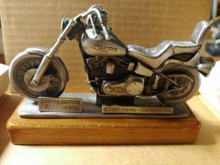 Harley Davidson Fxstc Softail Custom,  Limited Edition Pewter Rare,  680 Of 3000