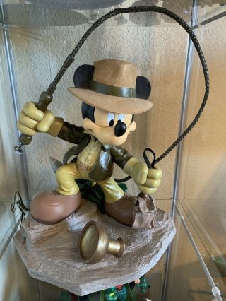 Disney Parks Exclusive Mickey Mouse As Indiana Jones Statue -