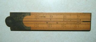 Vintage Stanley 81 Boxwood & Brass Folding Rule - Lumber Board Scale Tables