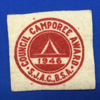 Boy Scout 1946 Stonewall Jackson Area Council Camporee Award Patch S.  J.  A.  C.