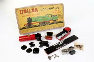Vintage C1950 " Chad Valley  Ubilda " Clockwork Locomotive 1796