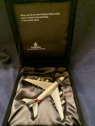 Emirates Airlines A380 Commemorative Display Box And Model - Rare