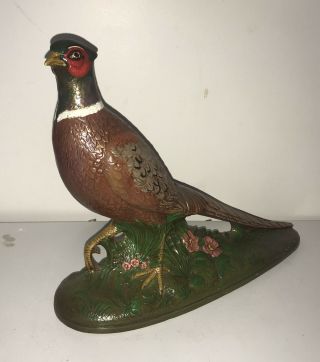 Vintage 70’s Holland Mold Ceramic Pheasant Bird Statue Figurine 10 " X 14 " Long