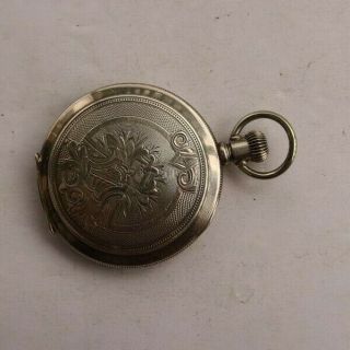 Vintage 1.  75 " Trenton Watch Co.  800 Coin Silver Hunter 