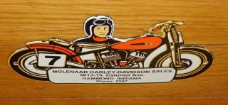 Vintage Harley Davidson Motorcycles Sales 9 " Porcelain Metal Gasoline & Oil Sign