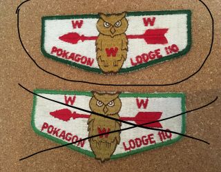 Pokagon Lodge 110 S4,  Often Mis - Identified As First Flap
