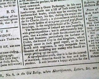 Revolutionary War Era Enemy London Eve.  Post England Old 1779 Newspaper
