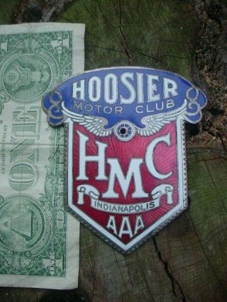 Aaa Hoosier Motor Club Indianapolis Enameled License Plate Topper