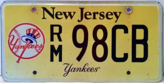 2015 Jersey Mlb Yankees Team Sport License Plate