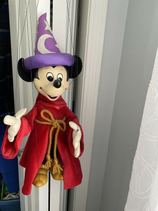 Disney Bob Baker Sorcerer Mickey Mouse Marionette W Box 18” &