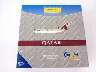 Gemini Jets 1/400 Aircraft Boeing C - 17 Globemaster Iii Qatar Gmqaf043 Very Rare