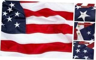 American Flag 6x10 Ft Embroidered Stars,  Sewn Stripes,  Brass 6 By 10 Foot