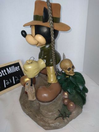 Disney Parks Mickey Mouse As Indiana Jones Big Medium Figure Resin NIB 3