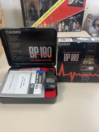 Vintage Casio Bp - 100 Blood Pressure Watch Full Box