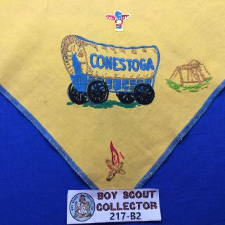 Boy Scout Camp Conestoga Embroidered Neckerchief Pa