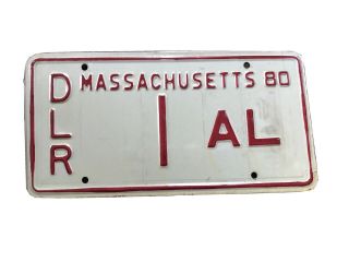 1980’s Ma Massachusetts Dealer License Plate 1 - Peter Fuller Cadillac