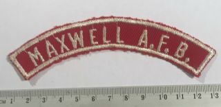 Maxwell Afb Montgomery Alabama Boy Scouts Rws Vintage 1/2 Strip Red And White