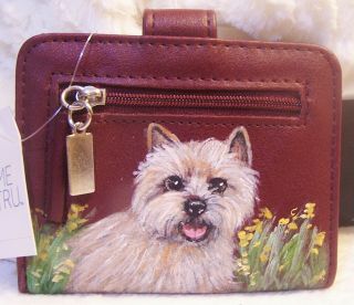Norwich Terrier Hand Painted Wallet
