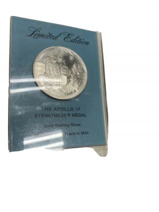1972 Apollo 17 Eyewitness Platinum Mini - Coin 1.  38 Grams Platinum Franklin