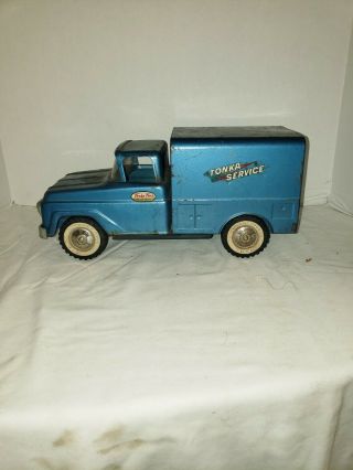 VINTAGE EARLY 1960 ' S PRESS STEEL TOY TONKA SERVICE TRUCK RARE 2