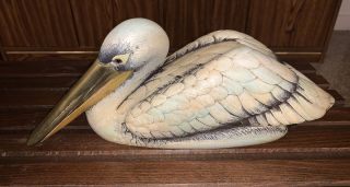 Vintage Arthur Court Pelican With Brass Bill Made In Italy Circa 1992