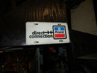 Mopar Direct Connection License Plate Vintage 1970s