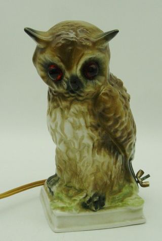 Old Porcelain Perfume Lamp Wise Owl On A Book