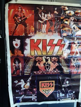 Vintage Kiss Army Jumbo Poster 42 X 58 Authentic 1977 Aucion Boutwell